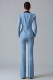 Costume d'affaires femme 2 pièces vert foncé revers pointe un bouton