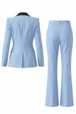 Costume d'affaires femme 2 pièces vert foncé revers pointe un bouton