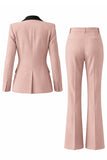Costume d'affaires femme 2 pièces vert foncé revers pointe un bouton