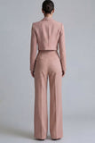 Costume d'affaires femme 2 pièces vert foncé revers pointe un bouton