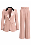 Costume d'affaires femme 2 pièces vert foncé revers pointe un bouton