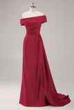 Robe longue fourreau plissée champagne à une épaule