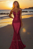 Robe longue formelle sirène dos nu argentée scintillante