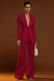 Costume d'affaires femme 2 pièces ivoire à col châle et boutonnage simple