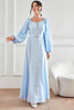 Charger l&#39;image dans la galerie, Robe élégante bleu clair pour femmes, dubaï, turquie