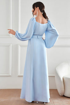 Robe élégante bleu clair pour femmes, dubaï, turquie