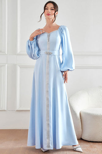 Robe élégante bleu clair pour femmes, dubaï, turquie