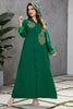 Charger l&#39;image dans la galerie, Robe maxi marocaine à capuche Vert foncé Abaya