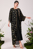 Charger l&#39;image dans la galerie, Robes Abaya noires Robe estampillée 2 pièces