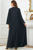 Charger l&#39;image dans la galerie, Robe longue caftan marocain Abaya perlée noire