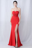 Robe longue longue sirène noire avec fente