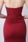Robe longue longue sirène noire avec fente
