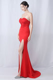 Robe longue longue sirène noire avec fente