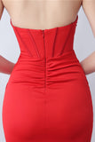 Robe longue longue sirène noire avec fente