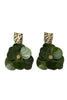 Charger l&#39;image dans la galerie, Boucles d’oreilles en forme de fleur acrylique vert