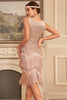 Charger l&#39;image dans la galerie, Blush Sparkly Fringes Great Gatsby Robe à paillettes
