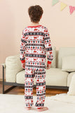 Ensemble de pyjama assorti imprimé Noël imprimé noir et blanc