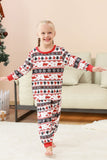 Ensemble de pyjama assorti imprimé Noël imprimé noir et blanc