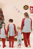 Noir et rouge Plaid cerf imprimé Noël Ensemble de pyjama familial