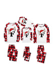 Ensemble de pyjama assorti familial rouge et blanc imprimé de Noël