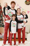 Noir et rouge Père Noël imprimé Ensemble pyjama