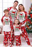 Ensemble de pyjama familial imprimé Noël rouge et blanc