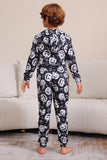 Pyjama une pièce d’Halloween noir assorti à imprimé citrouille