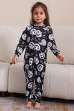 Pyjama une pièce d’Halloween noir assorti à imprimé citrouille