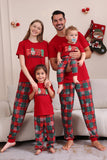 Rouge Joyeux Noël Ensembles de pyjama familial