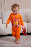 Ensemble de pyjama familial citrouille orange d’Halloween