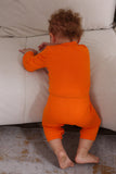 Ensemble de pyjama familial citrouille orange d’Halloween