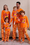 Ensemble de pyjama familial citrouille orange d’Halloween