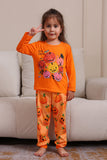 Ensemble de pyjama familial citrouille orange d’Halloween