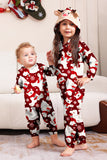 Ensemble pyjama familial ours bordeaux