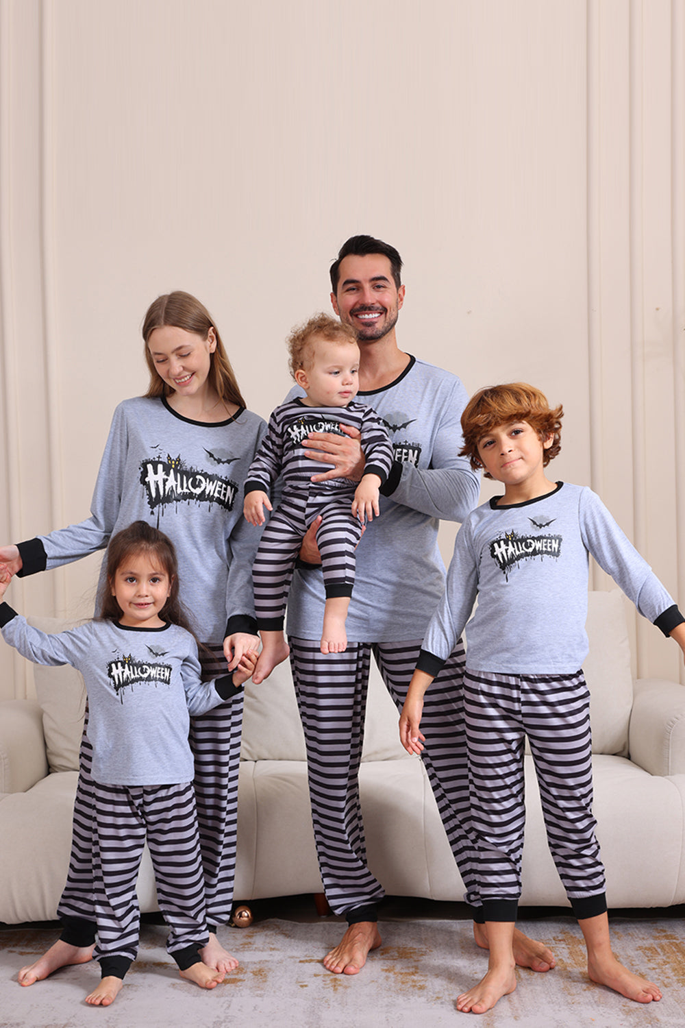 Zapaka Gris Joyeux Halloween Ensemble de pyjama familial – ZAPAKA FR