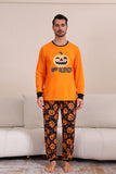 Ensemble de pyjama assorti familial à manches longues Halloween orange