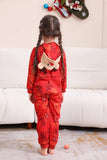 Ensemble de pyjama familial à capuche à motifs rouges