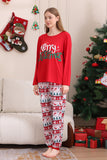 Ensemble de pyjama assorti familial de Noël rouge