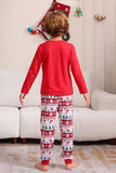 Ensemble de pyjama assorti familial de Noël rouge