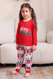 Ensemble de pyjama assorti familial de Noël rouge