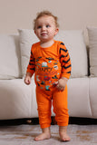 Ensemble de pyjama assorti orange pour la famille Halloween