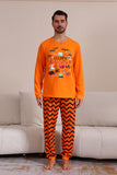 Ensemble de pyjama assorti orange pour la famille Halloween