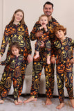 Ensemble de pyjama assorti pour la famille Halloween à imprimé noir