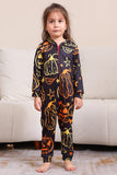 Ensemble de pyjama assorti pour la famille Halloween à imprimé noir