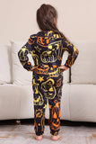 Ensemble de pyjama assorti pour la famille Halloween à imprimé noir