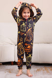 Ensemble de pyjama assorti pour la famille Halloween à imprimé noir