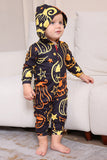 Ensemble de pyjama assorti pour la famille Halloween à imprimé noir