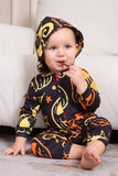 Ensemble de pyjama assorti pour la famille Halloween à imprimé noir