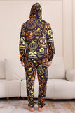 Ensemble de pyjama assorti pour la famille Halloween à imprimé noir