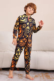 Ensemble de pyjama assorti pour la famille Halloween à imprimé noir